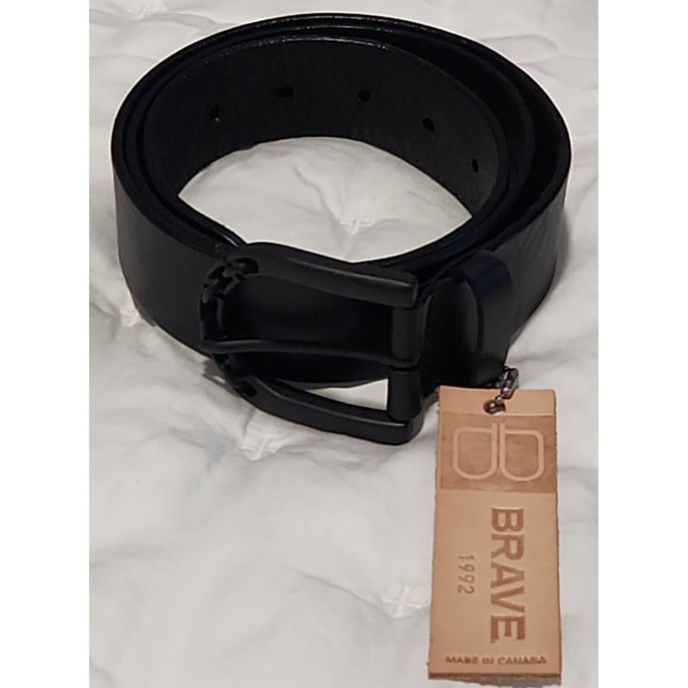 Brave 1992 Leather Belt Black Hardware Size 34 New With Tag